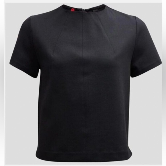 {NWT SPANX The Perfect Funnel Top Crewneck Ponte in Charcoal Heather Gray Large} - Picture 4 of 11